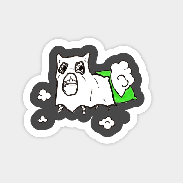 Cushion Ghost Sticker by MightyFam